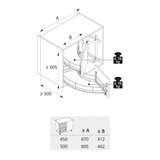 Hettich Senio kulmakaapin mekanismi