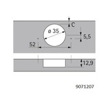 Hettich Sensys 110° ovi sisään