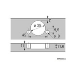 Hettich Sensys 165° pääty