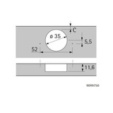 Hettich Sensys 165° pääty