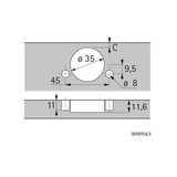 Hettich Sensys 165° pääty