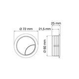 Johdon läpiviennit muovi