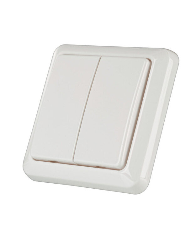 2-osainen seinäkytkin ja pistorasiavastaanottimet